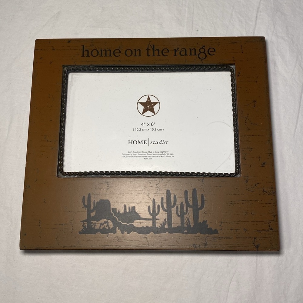 Home Studio Western Cowboy Themed 4x6 Photo Frames Home Decor NWOT Set of 3 - Picture 5 of 15